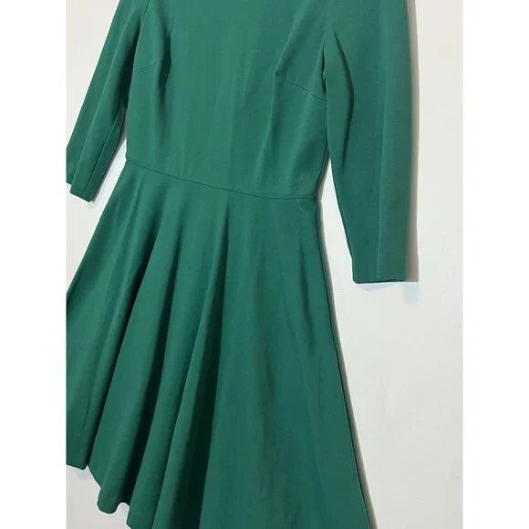 Boden Women’s Ponte Dress Size 10 R Green Lined 3/4 Sleeves Stretch Christmas - Picture 10 of 12